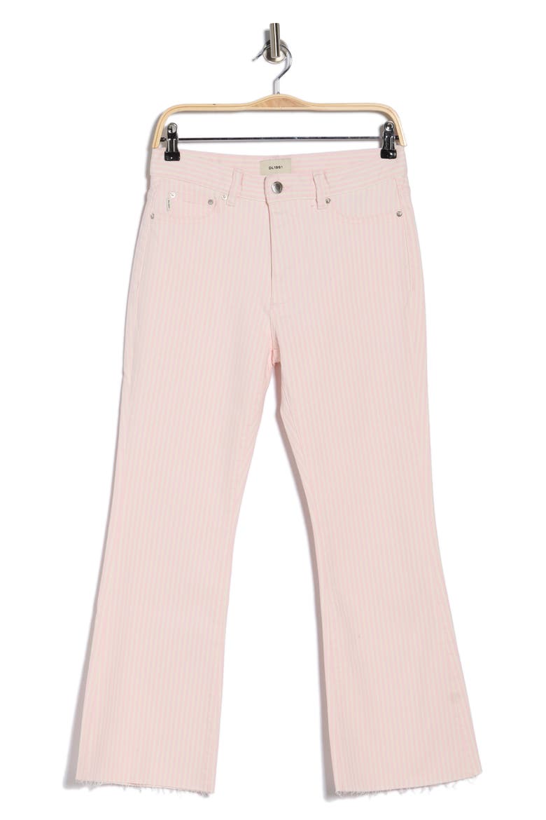 Bridget Cropped Denim Pants, Alternate, color, PINK STRIPE