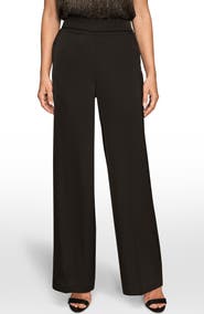 Donna Karan New York Wide Leg Charmeuse Pants