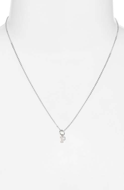 Nashelle Initial Pendant Necklace In Sterling Silver - P