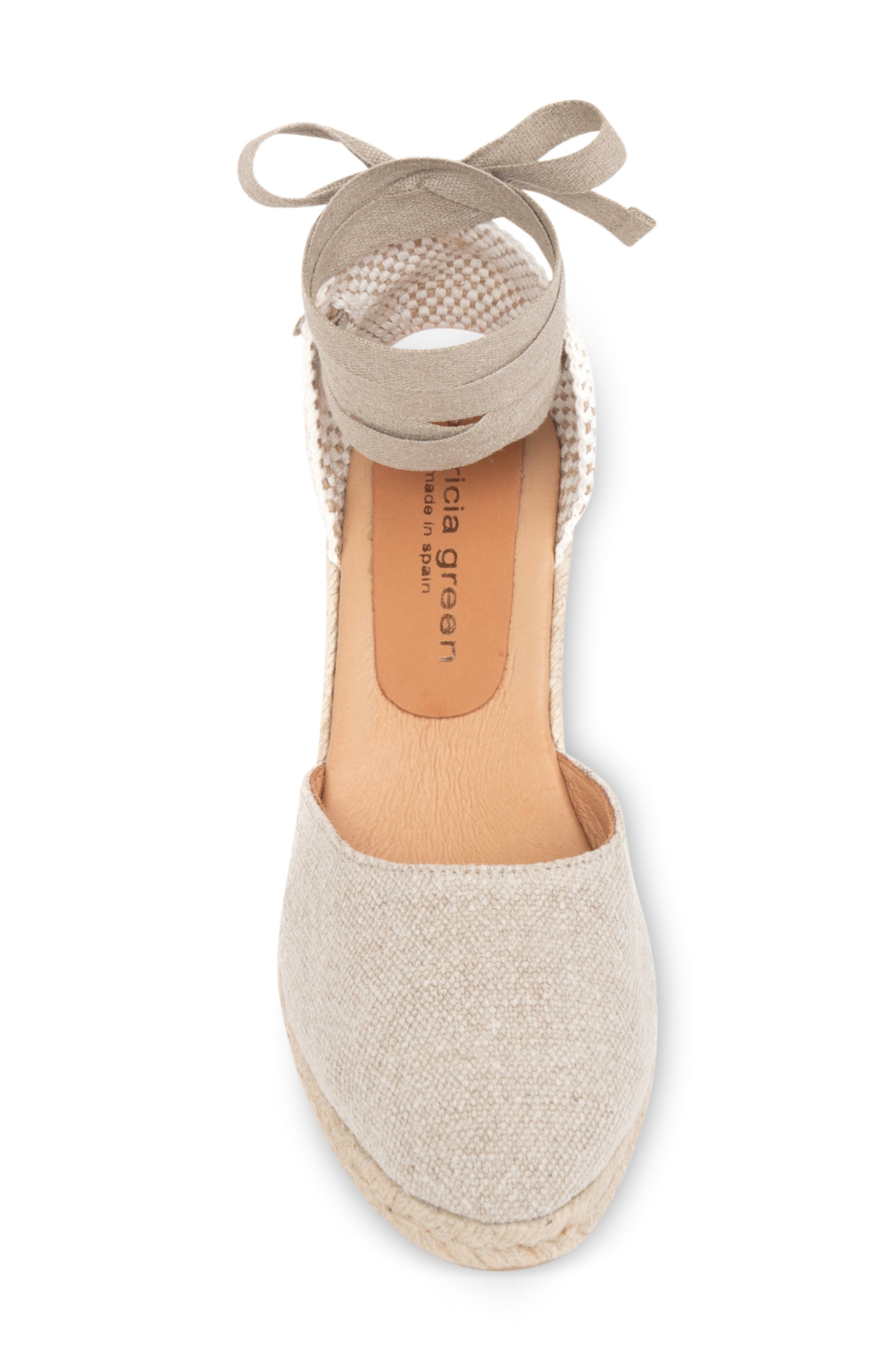 Leon Espadrille Lace-Up Wedge, Alternate, color, NATURAL