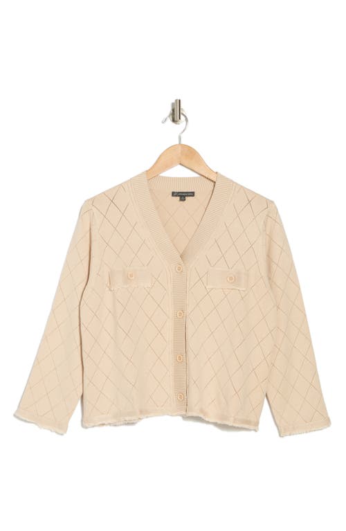 ADRIANNA PAPELL ADRIANNA PAPELL DIAMOND JACQUARD CARDIGAN