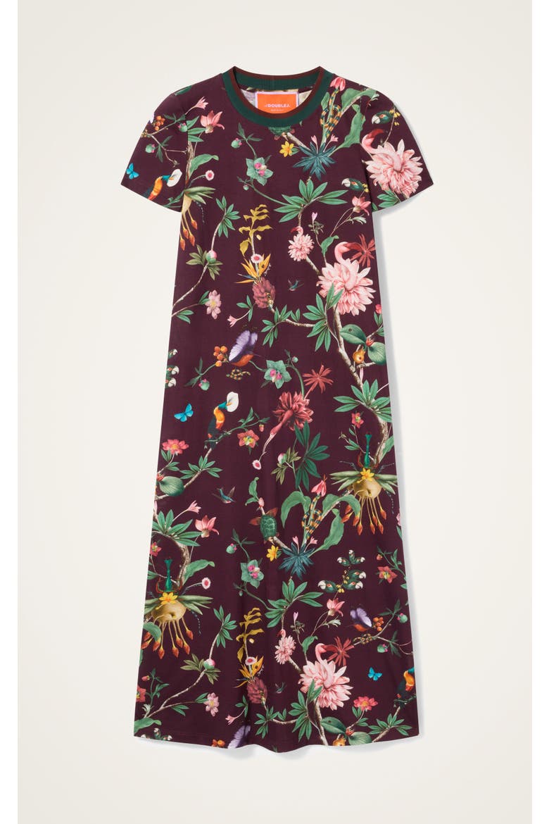 Sporty Swing Dress, Alternate, color, Zooflora Bordeaux