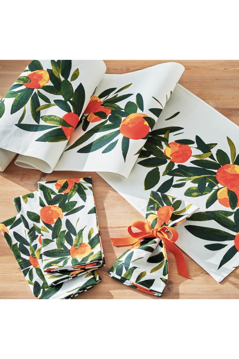 Citrus Grove Multicolor Cotton Table Runner for All Occasions, Alternate, color, Multicolored