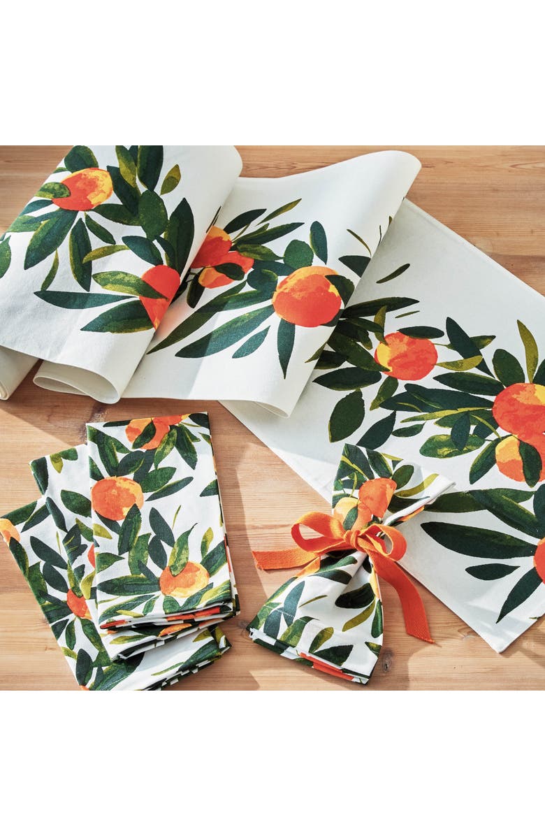 tag Citrus Grove Multicolor Cotton Table Runner for All Occasions, Alternate, color, Multicolored