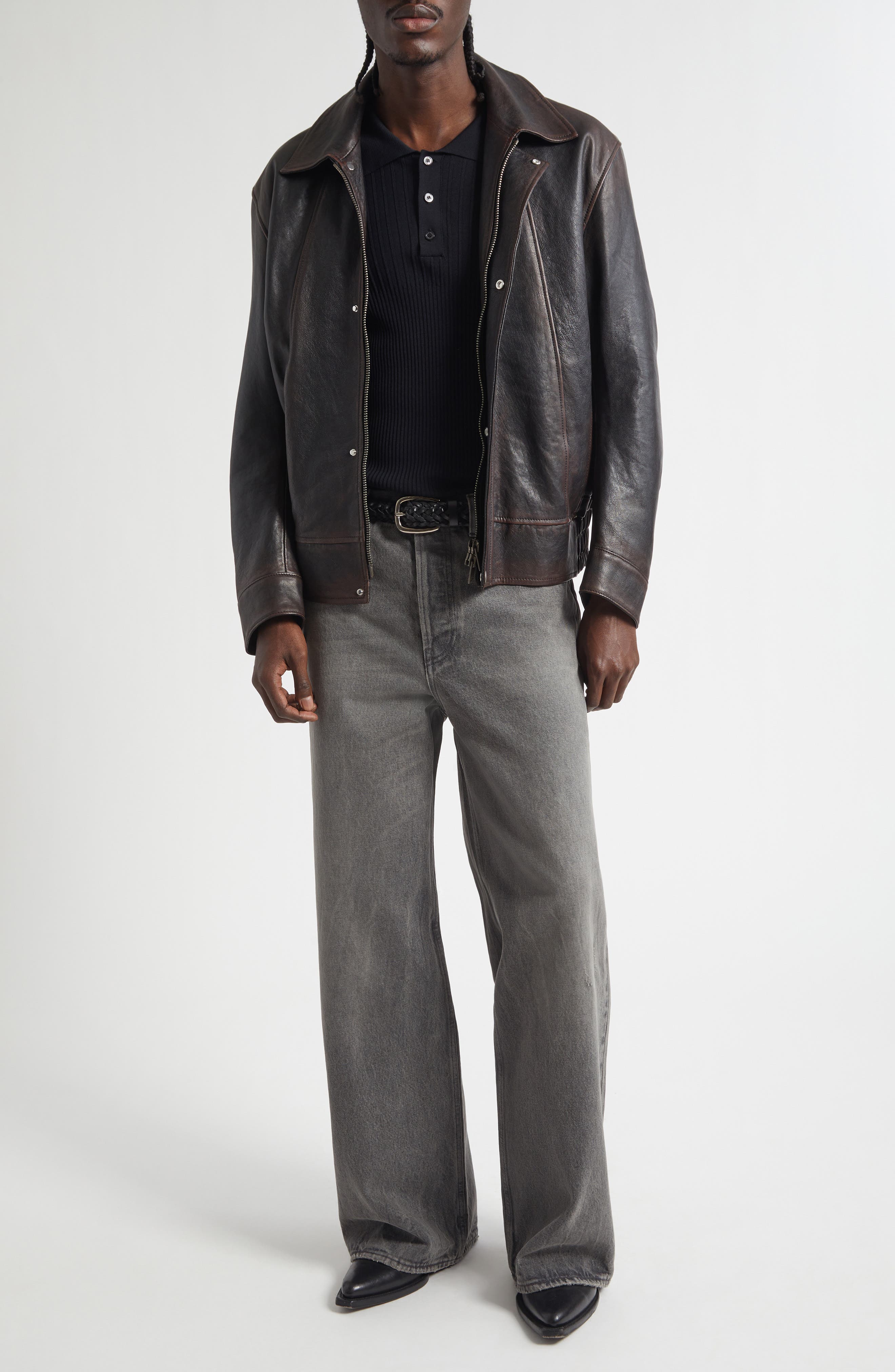 Journey Leather Bomber Jacket - image 2
