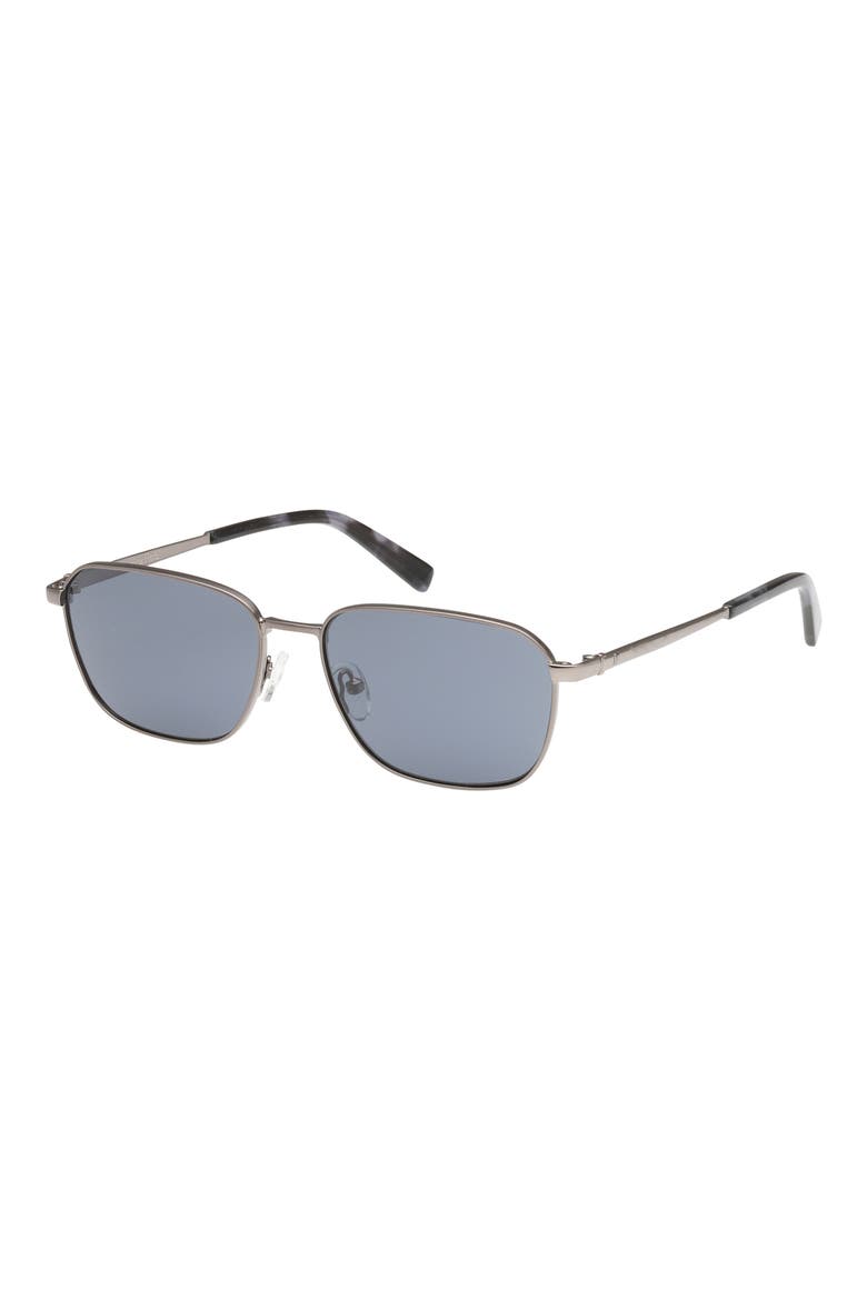 56mm Round Sunglasses, Alternate, color, SHINY GUNMETAL / SMOKE LENS