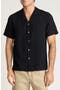 selected Black Texture Stripe Cotton