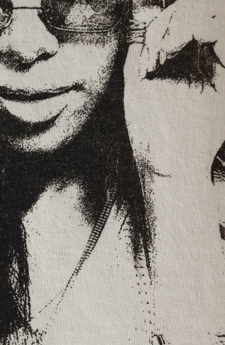 Merch Traffic Aaliyah Off the Shoulder Graphic T-Shirt, Alternate, color, Ivory