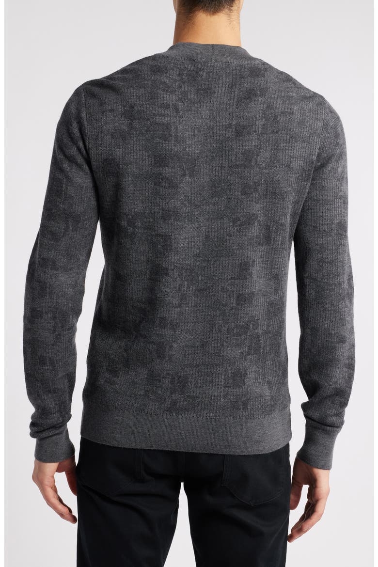 Dalup Half Zip Mock Neck Wool Sweater, Alternate, color, CHARCOAL