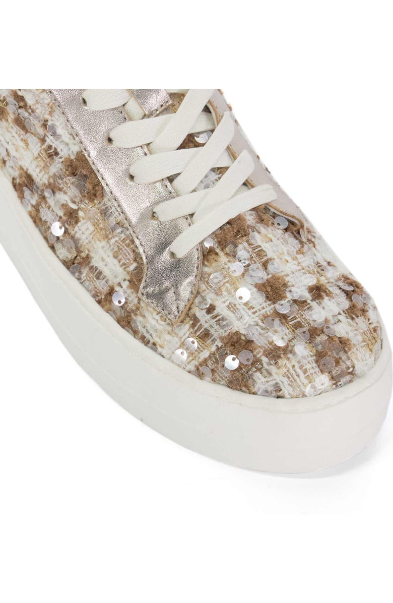 Dune London Episode 2 Platform Sneaker, Alternate, color, Brown-Fabric