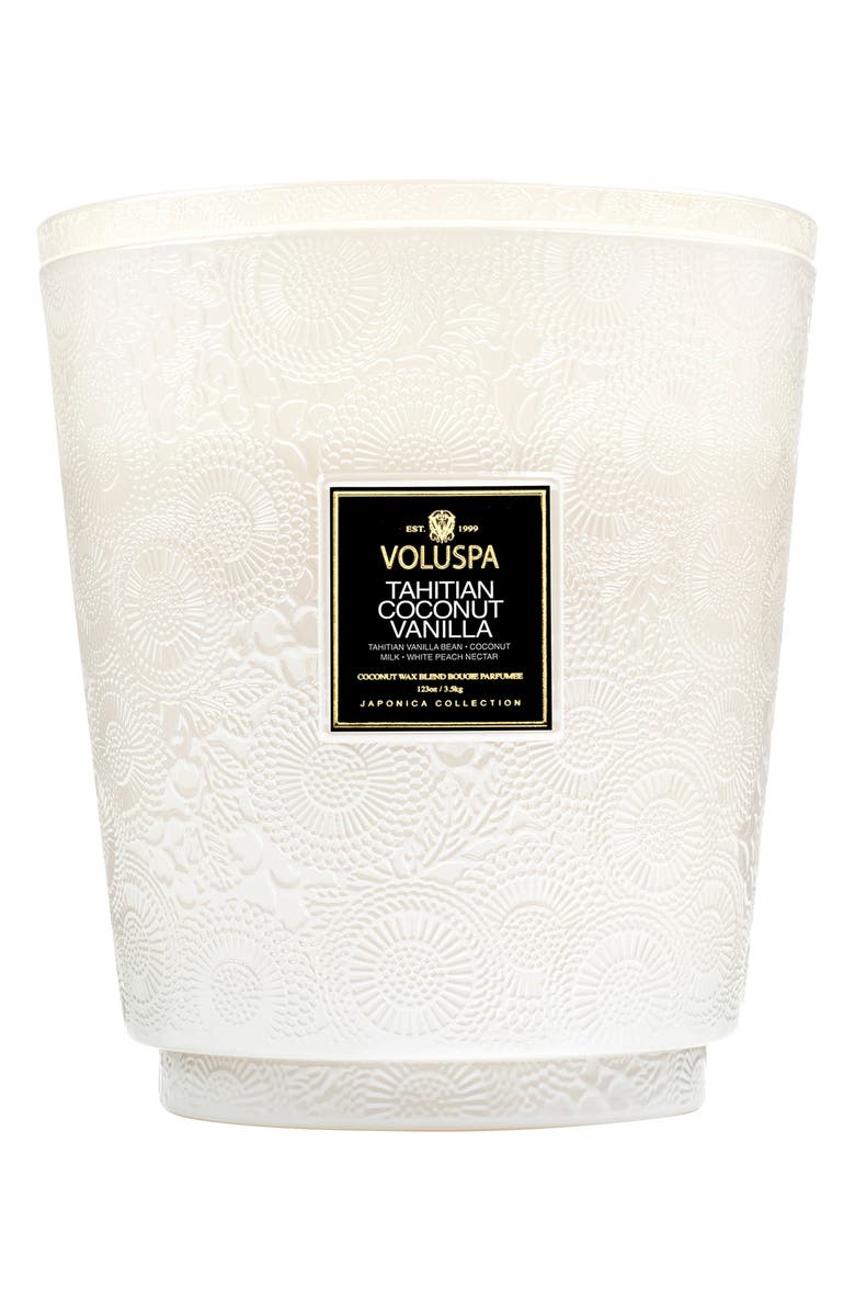 Voluspa Tahitian Coconut Vanilla Five-Wick Hearth Candle, Main, color, 
