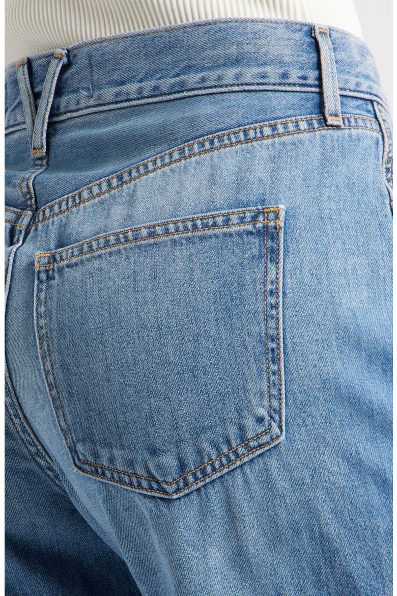 Kasey Raw Hem Mid Rise Wide Leg Jeans, Alternate, color, DUSTED GLARE