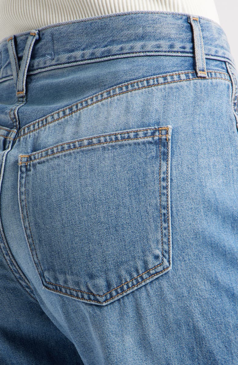 Veronica Beard Kasey Raw Hem Mid Rise Wide Leg Jeans, Alternate, color, Dusted Glare