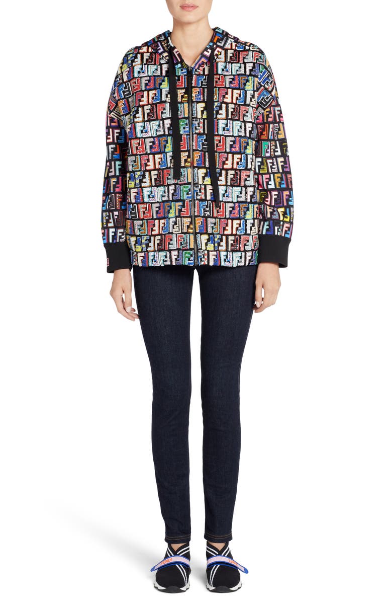 Fendi Skinny Jeans, Alternate, color, 