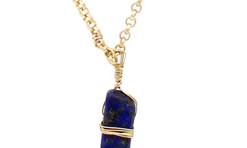 Olivia Welles Faux Stone Charm Layered Necklace In Gold