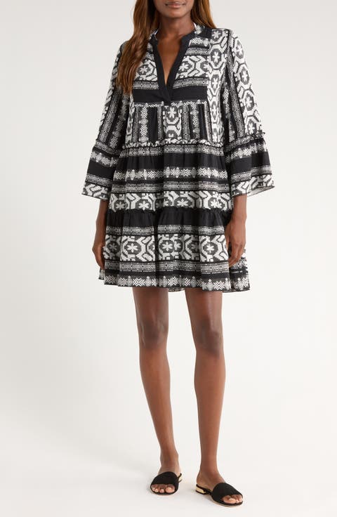 Embroidered Cover-Up Dress