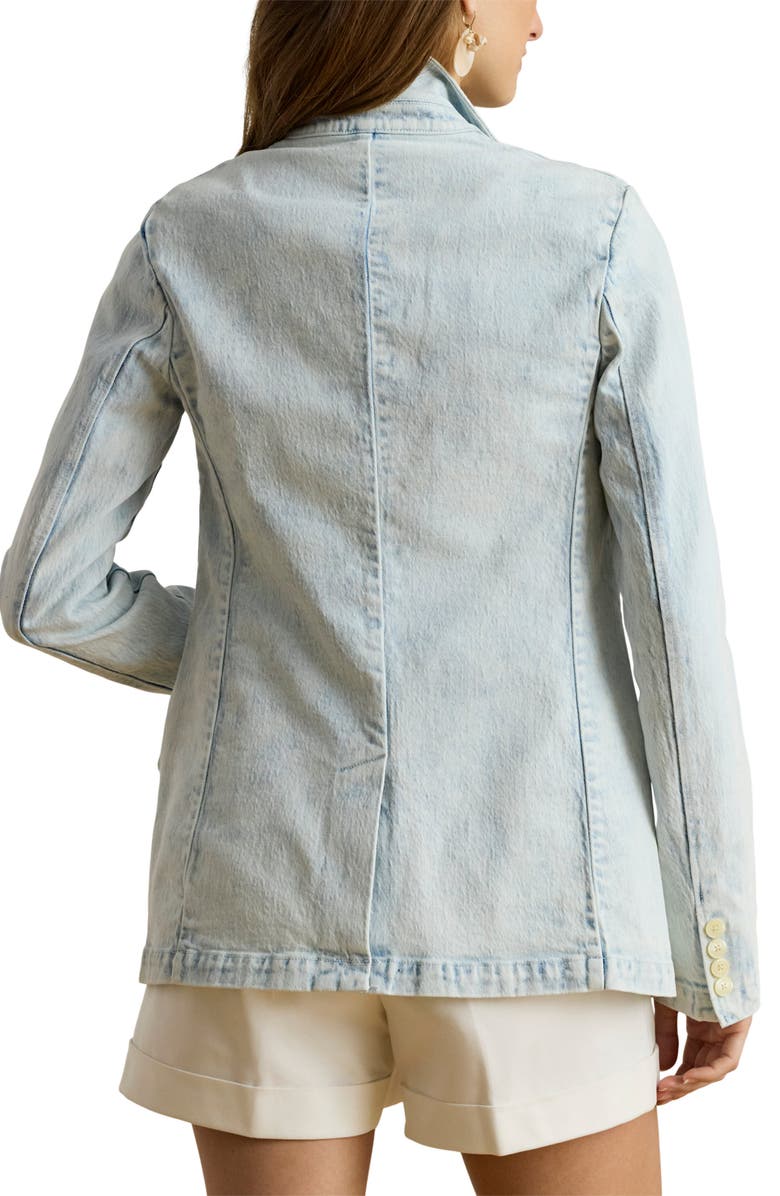Lauren Ralph Lauren Denim Blazer, Alternate, color, Ednah Wash Blue