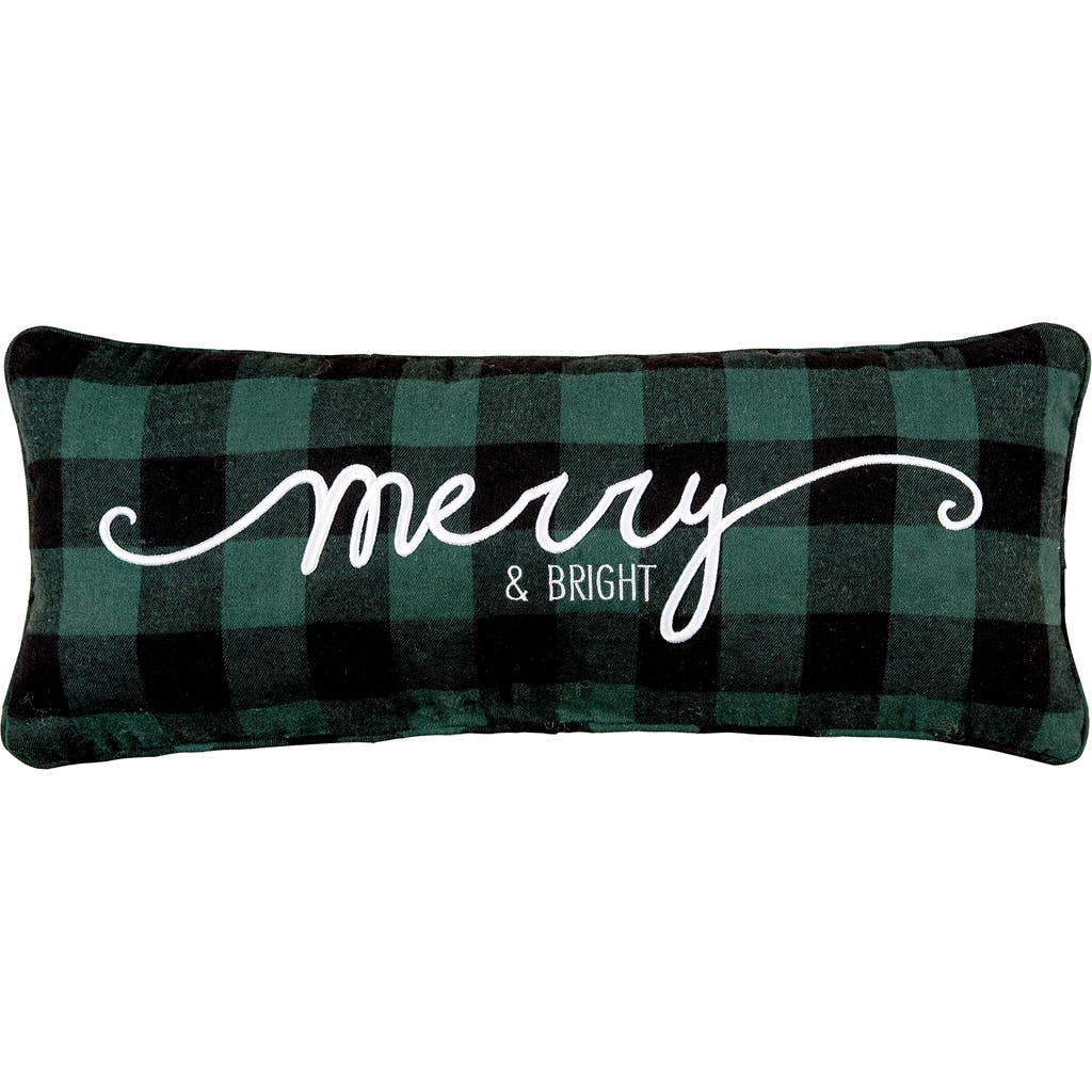 C & F Home C&f Home Merry Christmas Embroidered Throw Pillow, 9" X 22" In Green