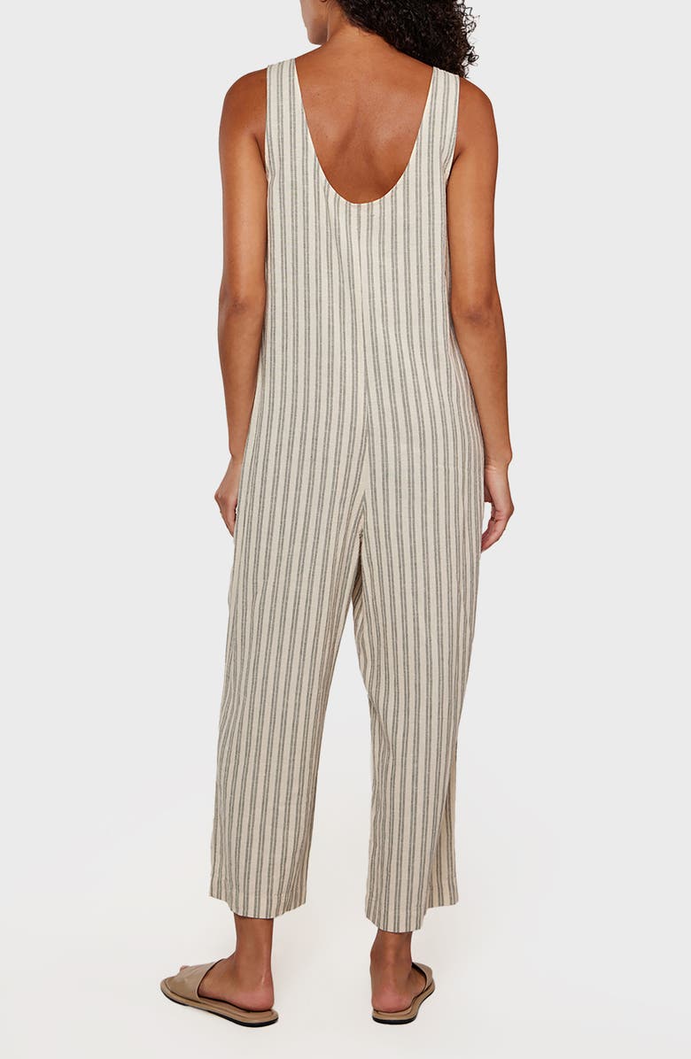 matty m. Francis Straight Leg Linen Blend Jumpsuit, Alternate, color,