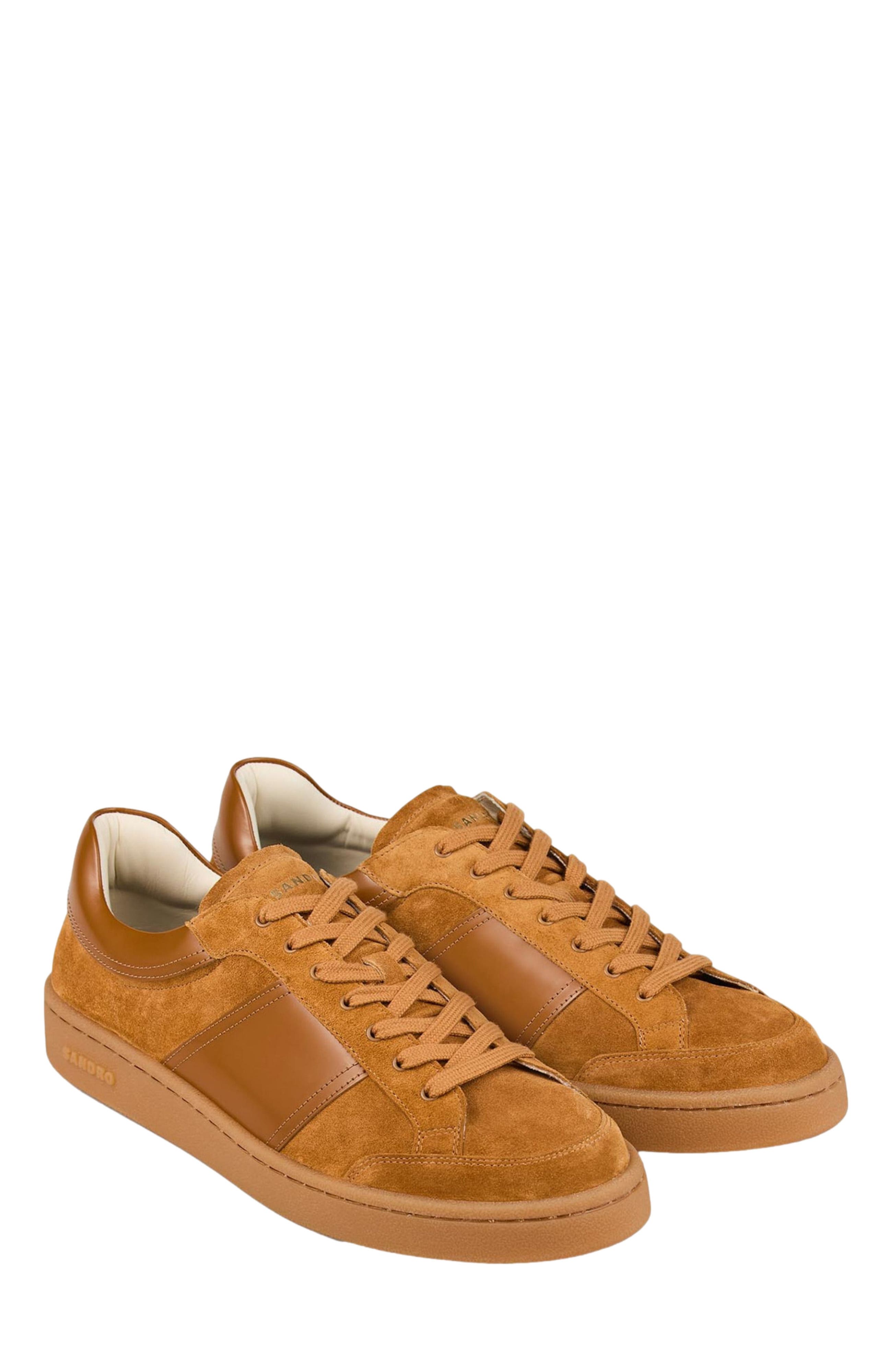 SANDRO Suede trainers, Alternate, color, 