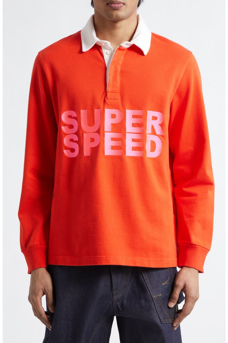 Super Speed Rugby Polo, Main, color, BRIGHT RED