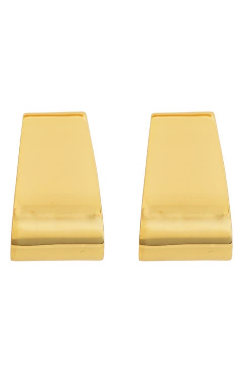 Polished J Hoop Earrings