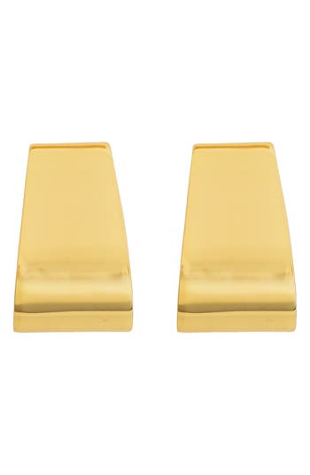 Panacea Polished J Hoop Earrings In Gold