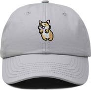 Dalix Leaping Corgi Embroidered Cap