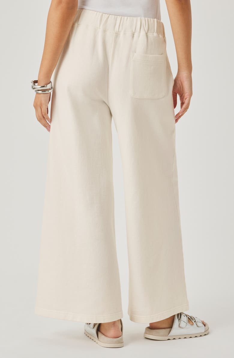 Splendid Greta Terry Crop Drawstring Pants, Alternate, color, Shell White