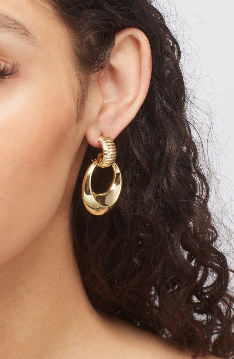 Panacea Doorknocker Hoop Earrings, Alternate, color, 