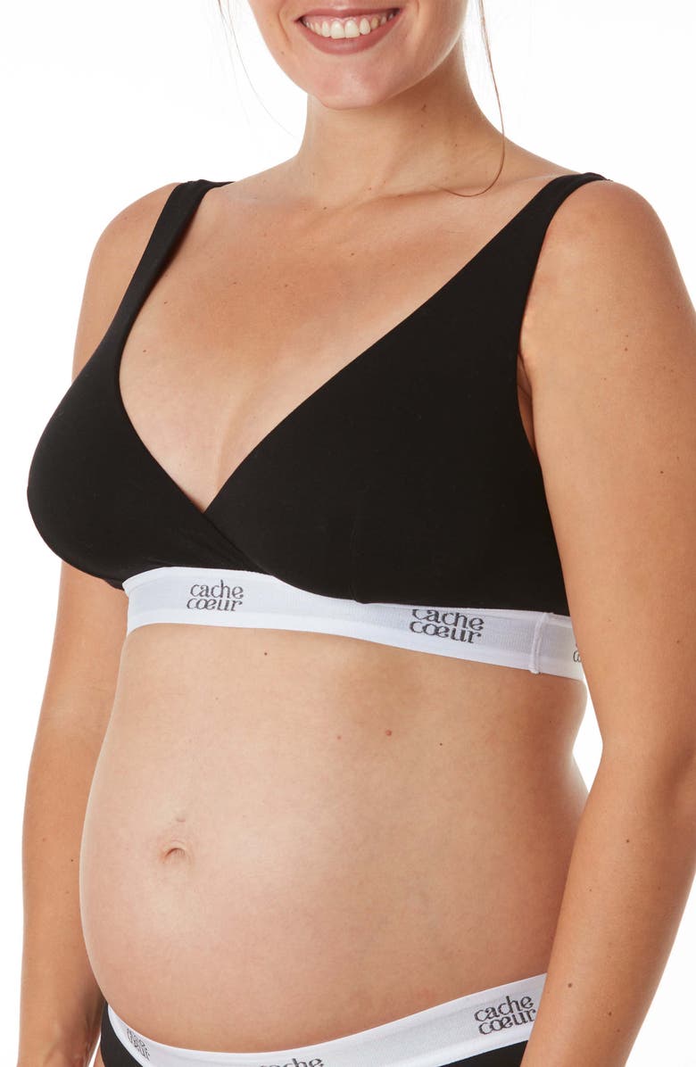 Cache Coeur Life Maternity and nursing bra, Alternate, color, Black