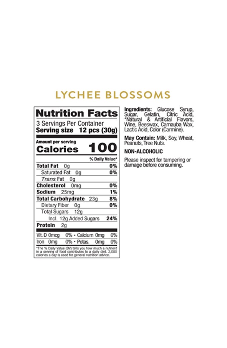 sugarfina Lunar New Year Set of 4 Lychee Blossoms Candy Cubes, Alternate, color,