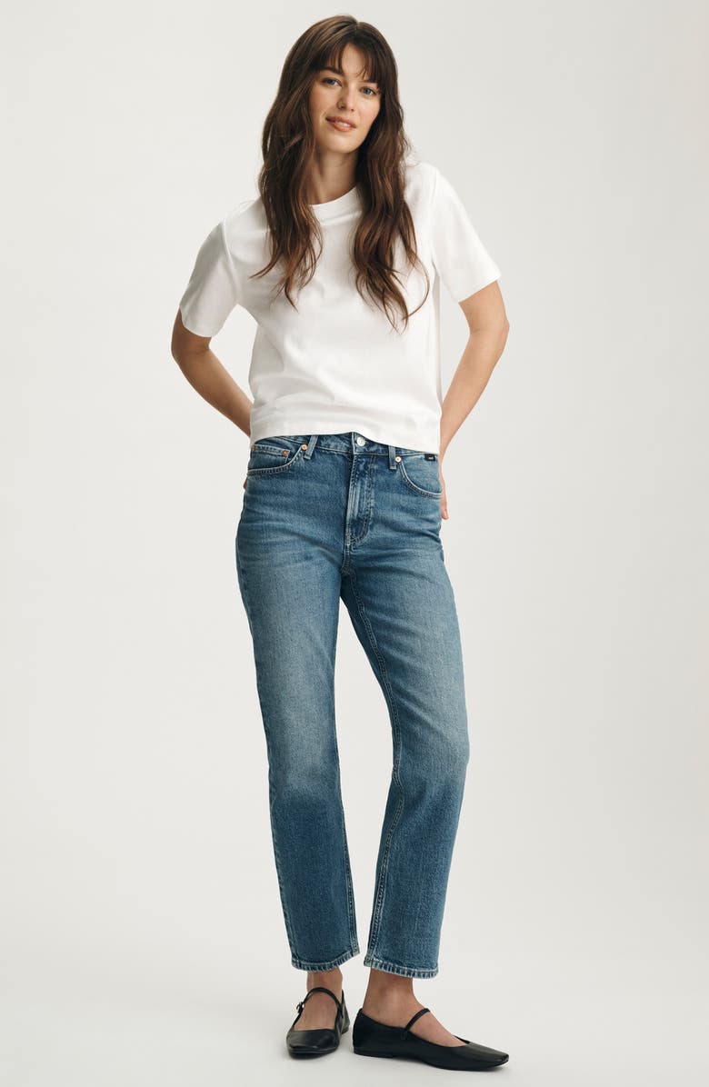 Mavi Jeans New York High Waist Ankle Straight Leg Jeans, Alternate, color,