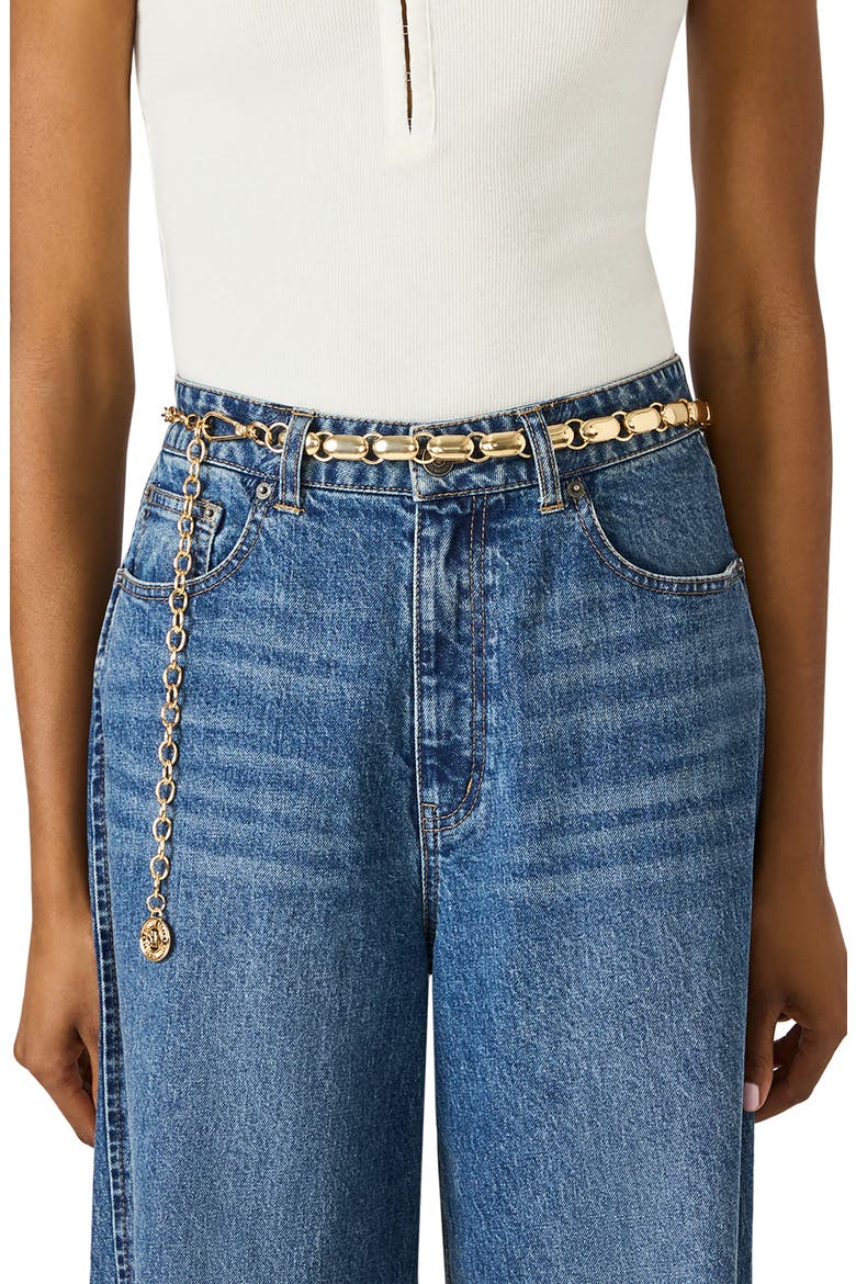 Bean Chain Belt, Alternate, color, GOLD