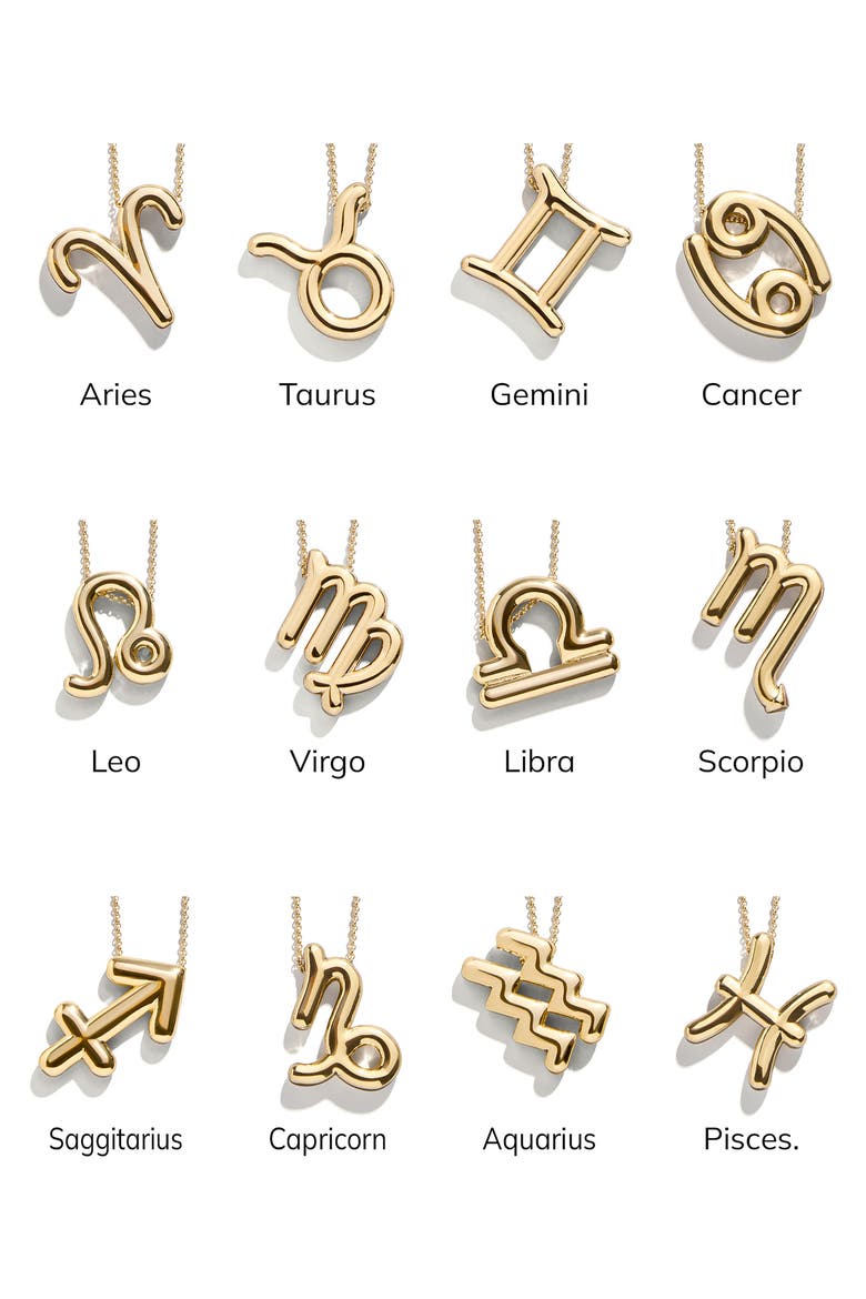 Zodiac Pendant Necklace, Alternate, color, AQUARIUS