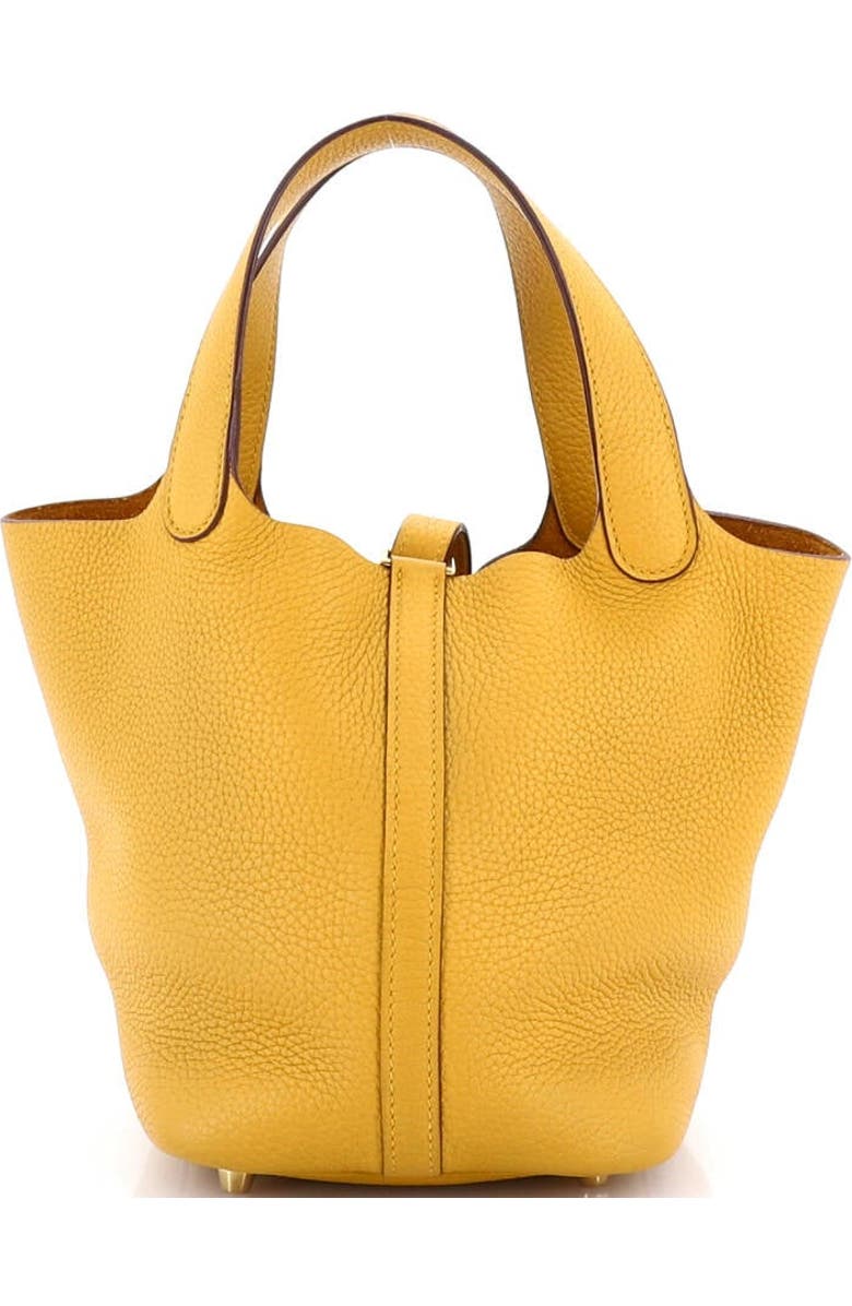 Pre-Owned Hermes Picotin Lock Bag Clemence PM, Alternate, color, Jaune Ambre