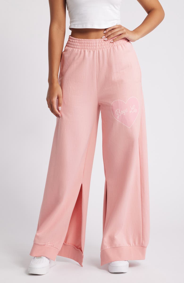 BOYS LIE Still Blushing Wide Leg Joggers, Main, color, 