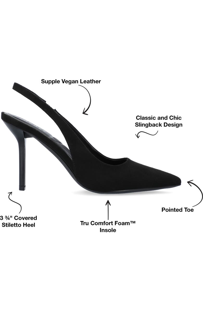 Journee Collection Elenny Slingback Stiletto Pump, Alternate, color, Black