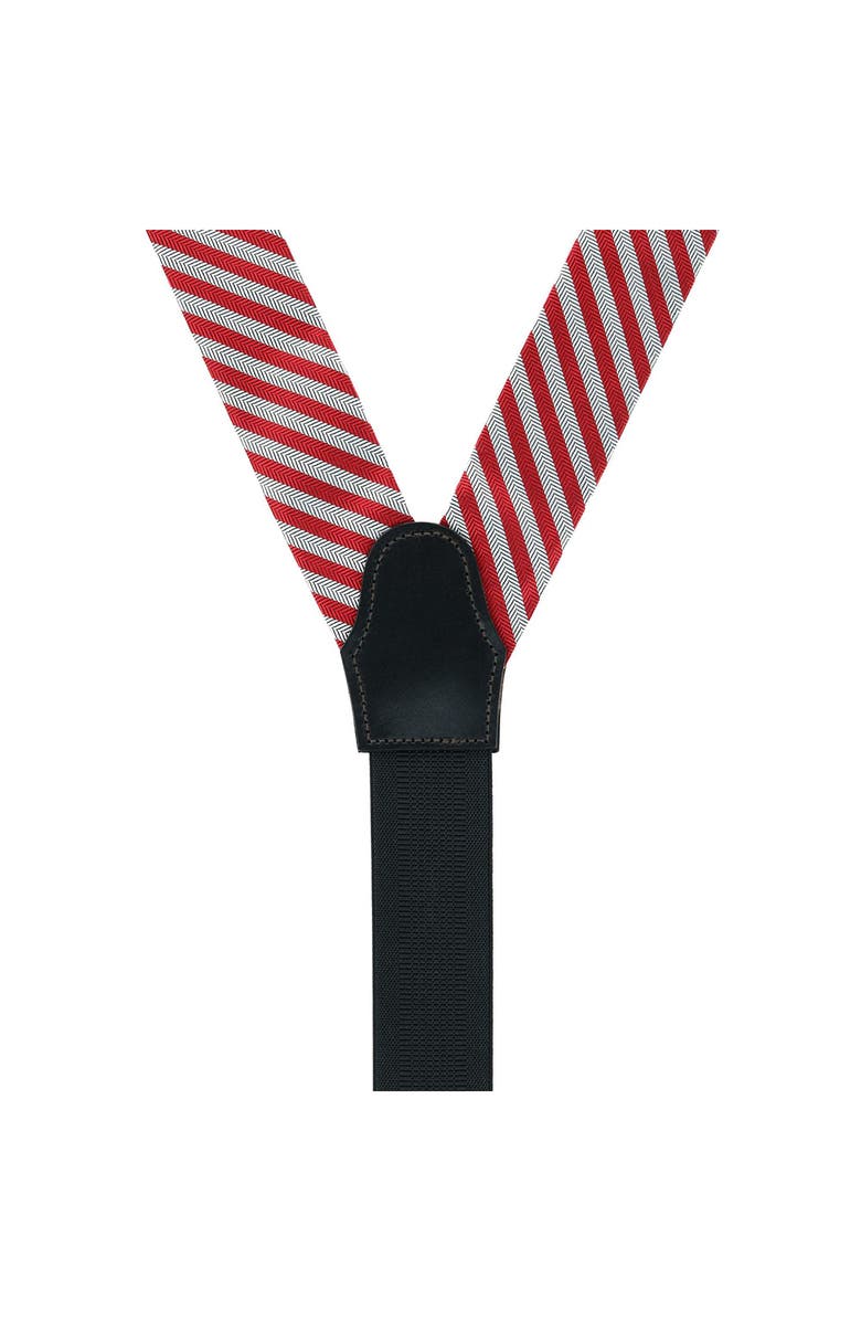Trafalgar The Griswold Stripe Herringbone Silk Suspenders, Alternate, color, 