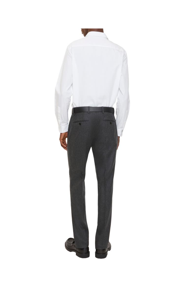 Wool Flannel Tailored Trousers, Alternate, color, Brisk grey