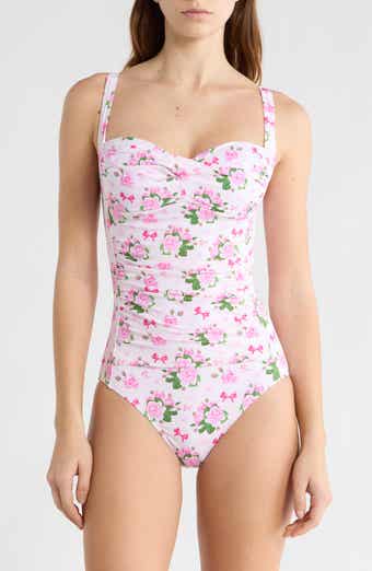 Betsey Johnson Ruched One-Piece Swimsuit