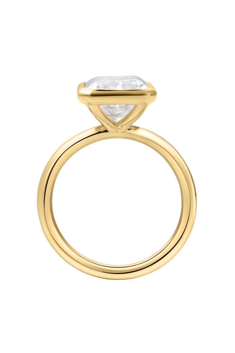 Sophie 14K Gold Radiant Bezel Lab Grown Diamond Solitaire Engagement Ring - 3 cts, Alternate, color, 14K Yellow Gold