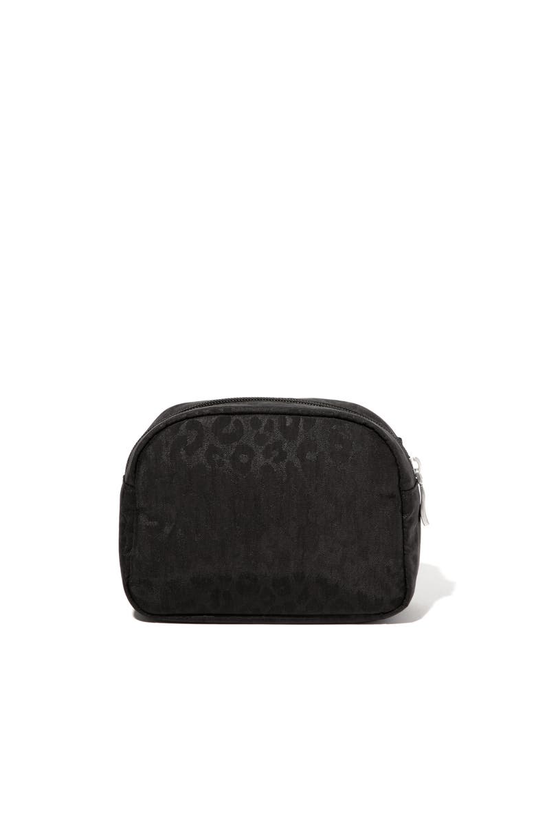 BAGGALLINI Small Pocket Cosmetic Bag, Alternate, color, Black Cheetah Emboss