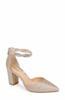 Jewel Badgley Mischka Tinsley Ankle Strap Pointed Toe Pump