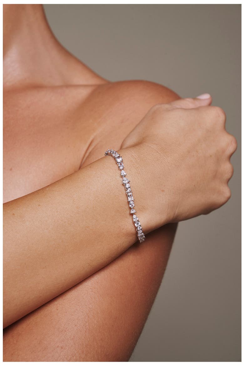 Mavis Tennis Bracelet, Alternate, color, GOLD