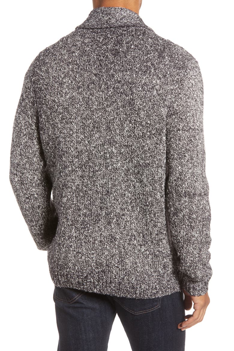 Shawl Collar Cardigan, Alternate, color, BLACK IRIS MARL