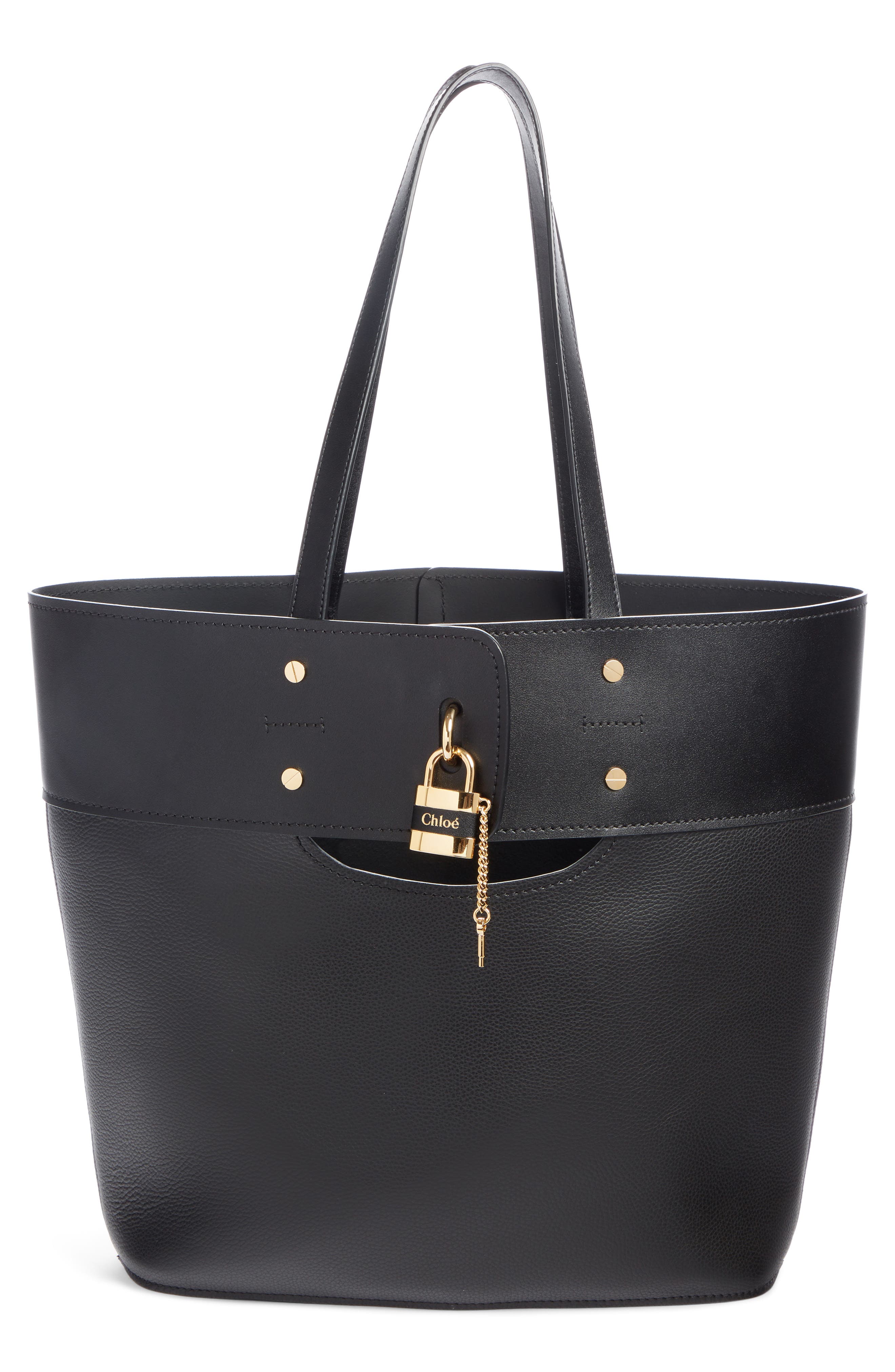 Chloé Aby Medium Leather Tote, Main, color, 