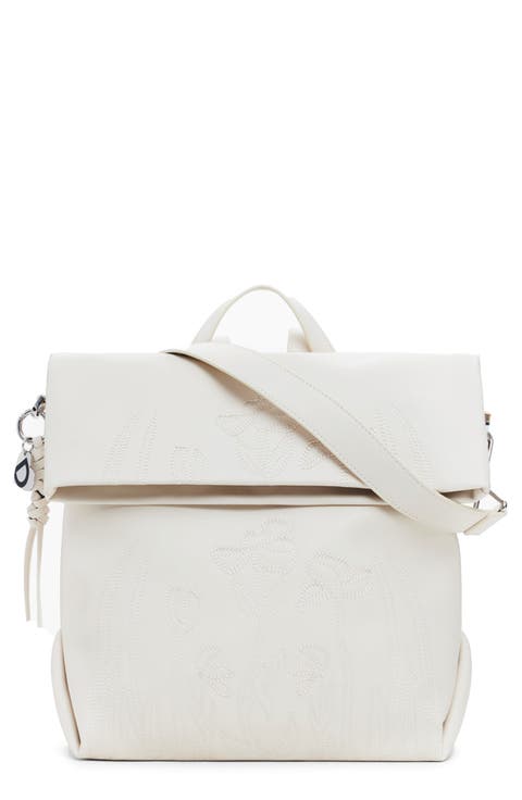 Medium Faux Leather Backpack