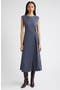 Front Pleat Midi Dress