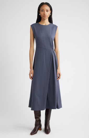 Nordstrom Front Pleat Midi Dress